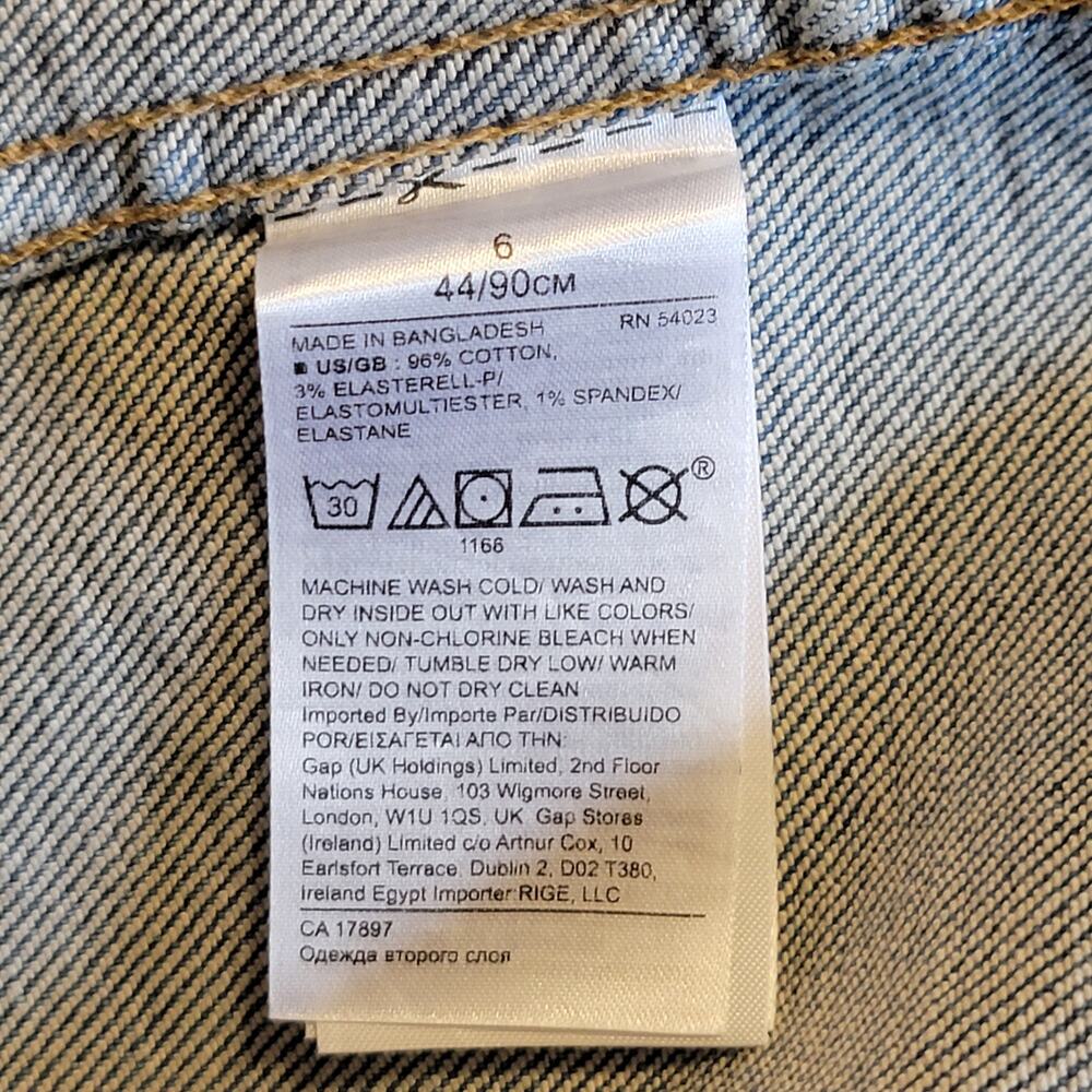 Banana Republic Denim Mini Skirt Medium Wash Blue Patch Pockets Size 6 NWT - Picture 8 of 9